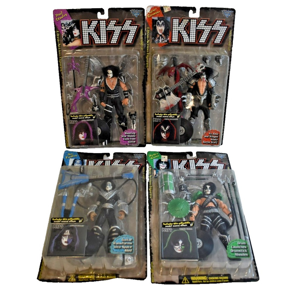 Kiss McFarlane Toys 1997 Ultra Action Figures KISS Band Complete Set of 4 SEALED